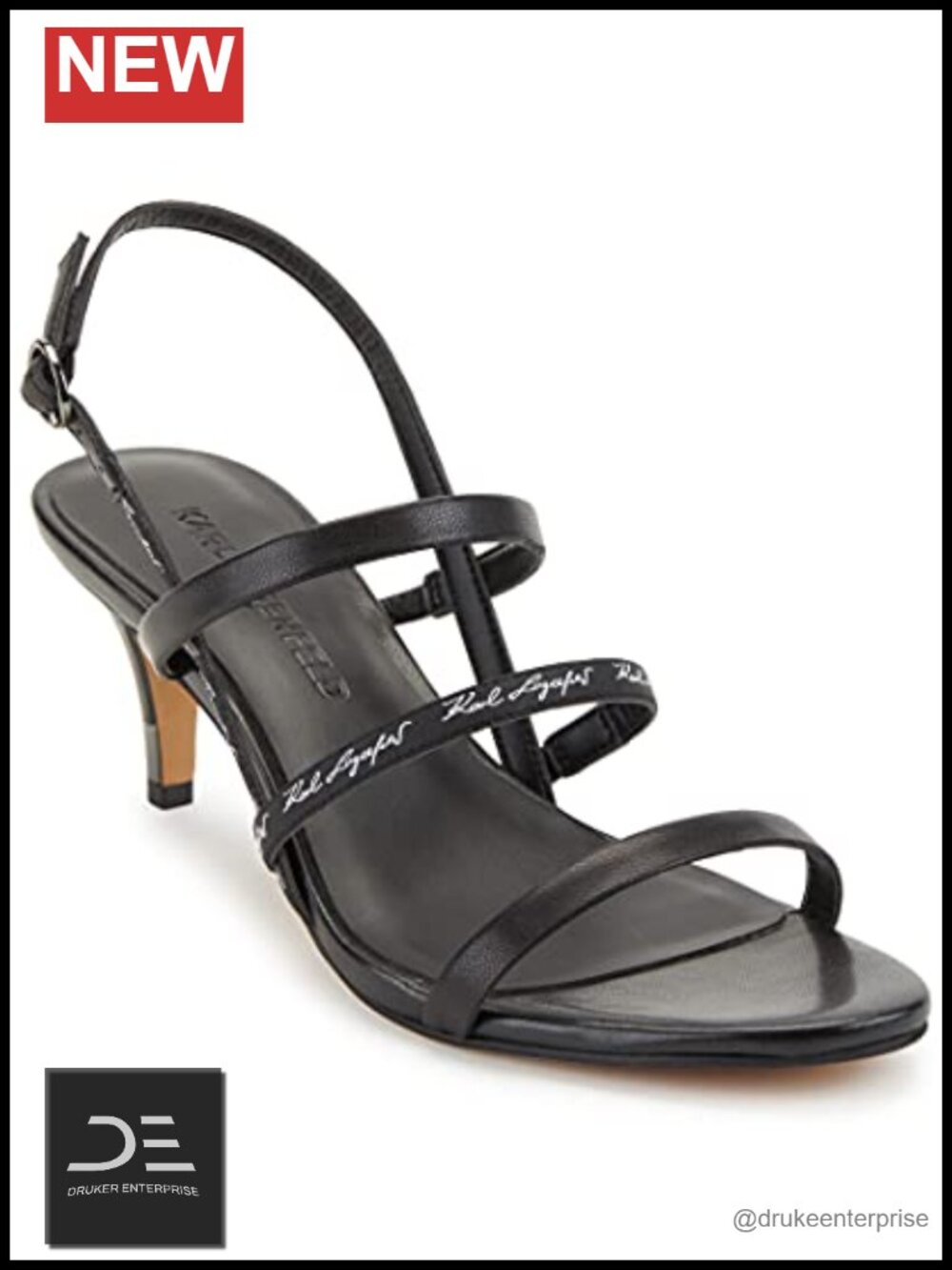 Kitten Heel Ankle Strap Sandals with Buckle Closure